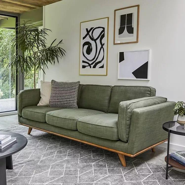 Classic 3-Seater Fabric Sofa
